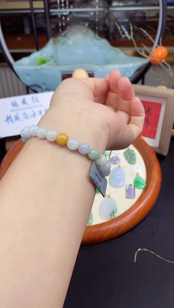 未镶嵌手串翡翠手串多样性发其一@@CMT12367