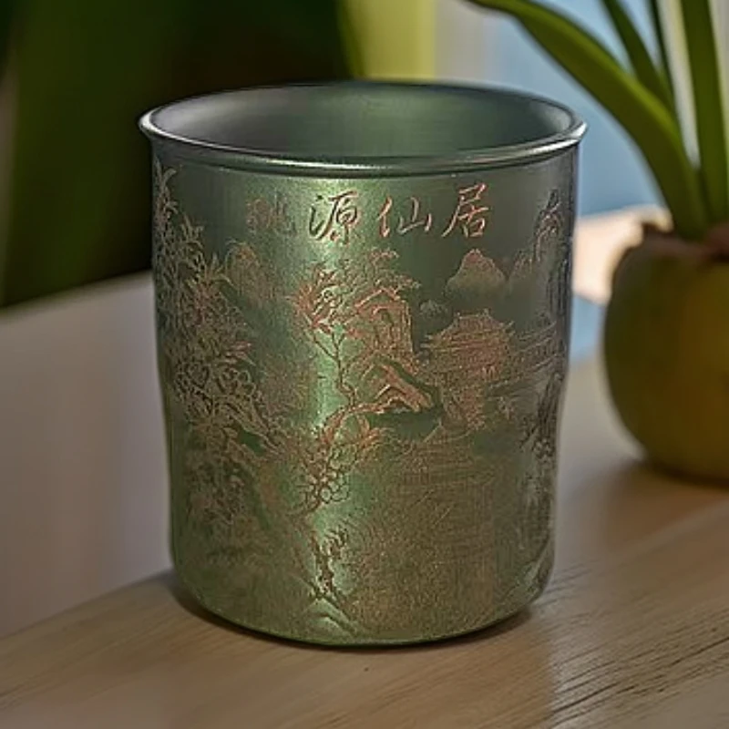 桃园仙居 石黄泥料紫砂大口杯