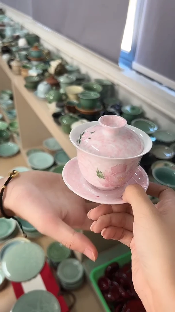 龙泉云间青瓷小米茶器