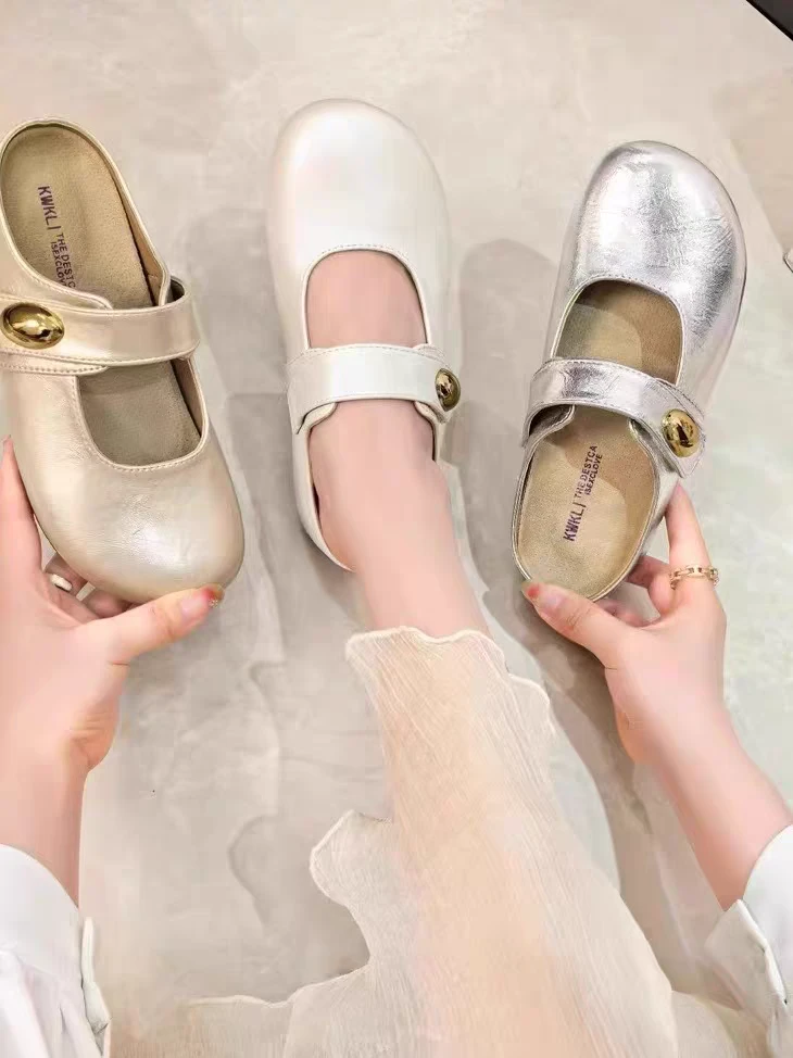 67一脚蹬博肯鞋包头半托鞋