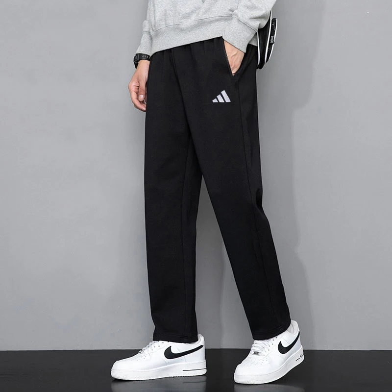 阿迪达斯男裤子秋季新款直筒裤篮球运动裤透气休闲男士长裤JY8568