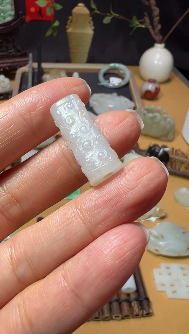 【闪购商品】和田玉山西文物商店谷纹勒