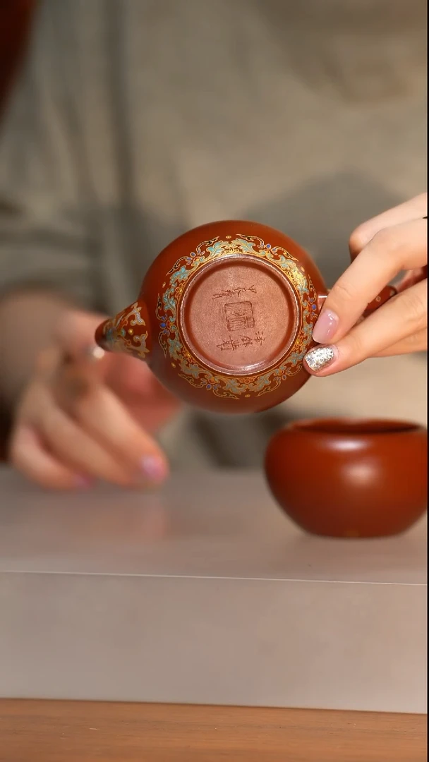 LDT龙德堂蒋振英 壶浚 金玉满堂珐琅彩（大红袍）