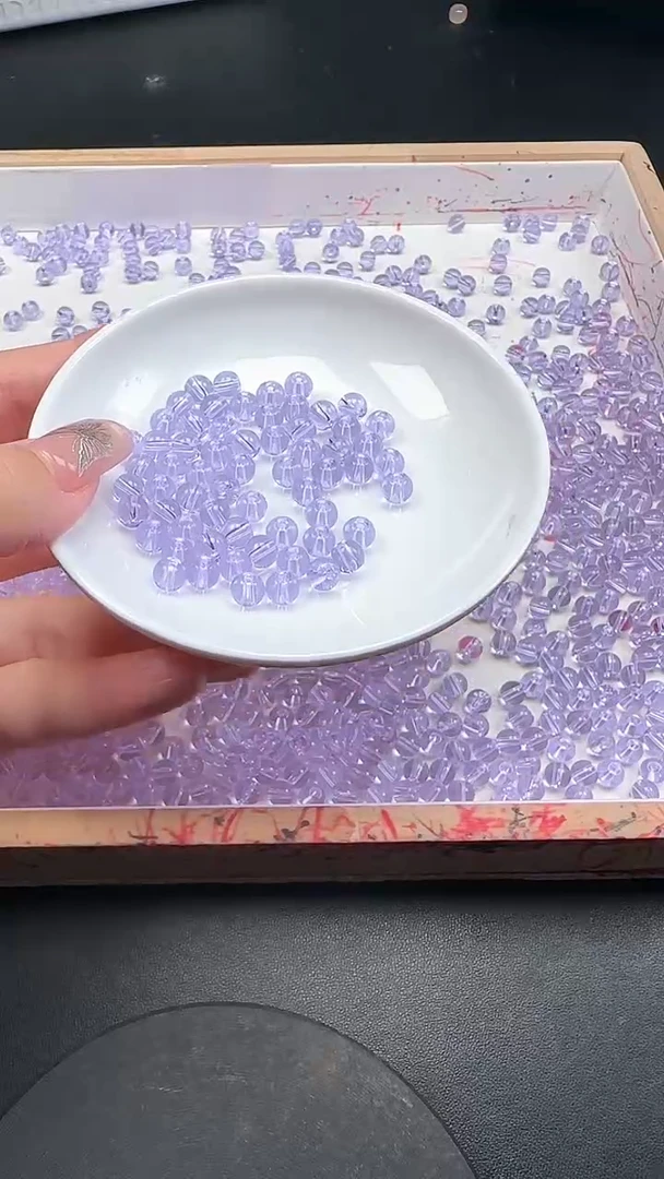 未镶嵌珠宝半成品紫晶玻利维亚N378卡6MM30颗