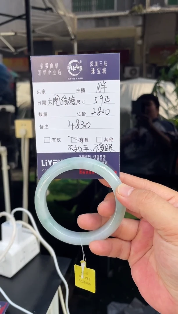 未镶嵌手镯翡翠W 59正圈 4830