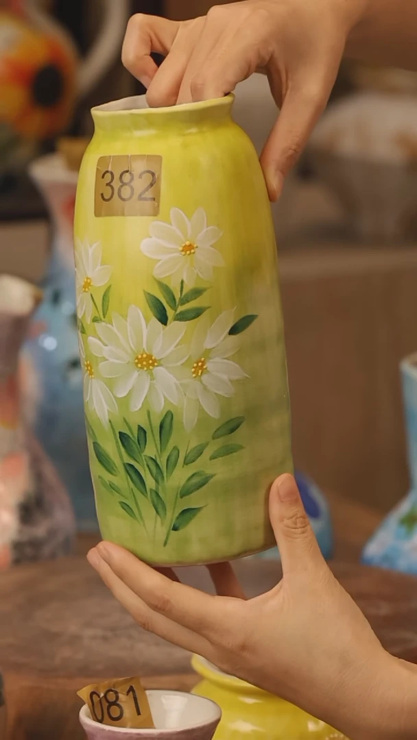 陶瓷382景德镇设计师手作花器摆件侘寂风