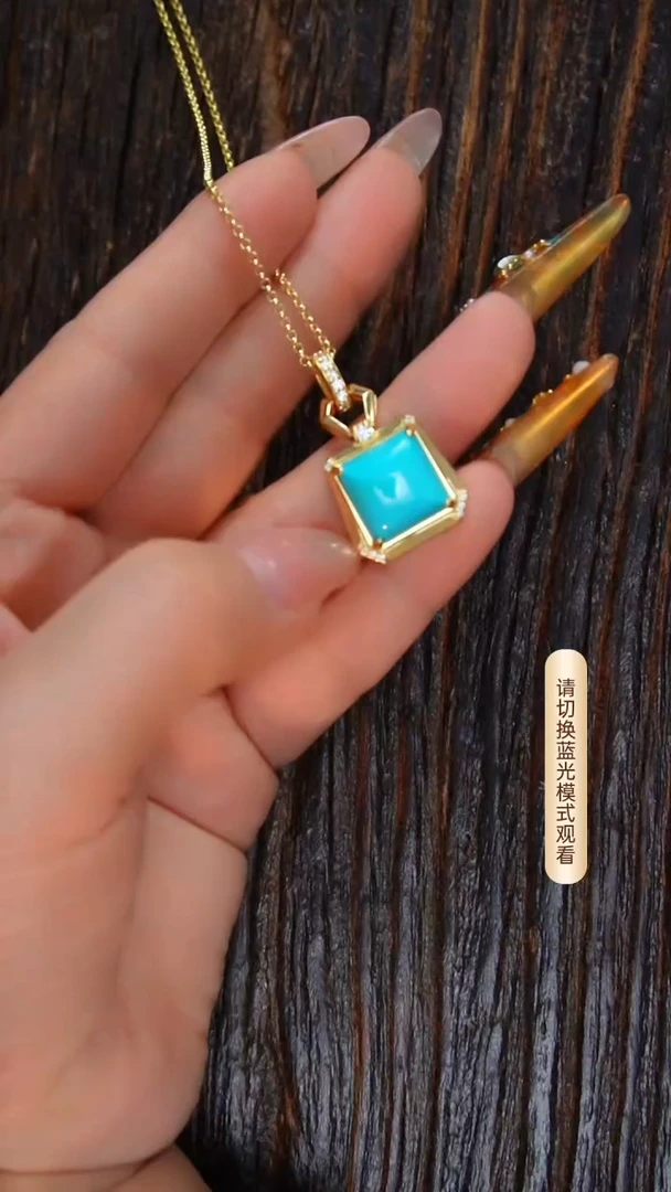 银S925镶嵌绿松石吊坠多样性发货一件