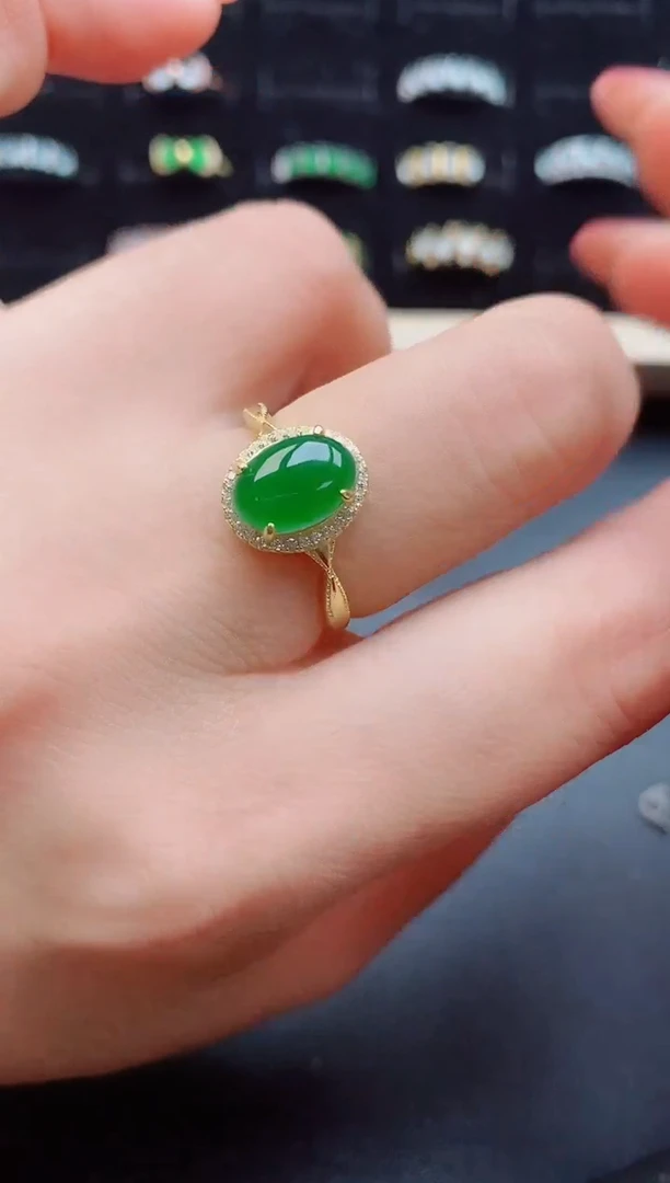 【闪购商品】翡翠戒指银S925镶嵌12121