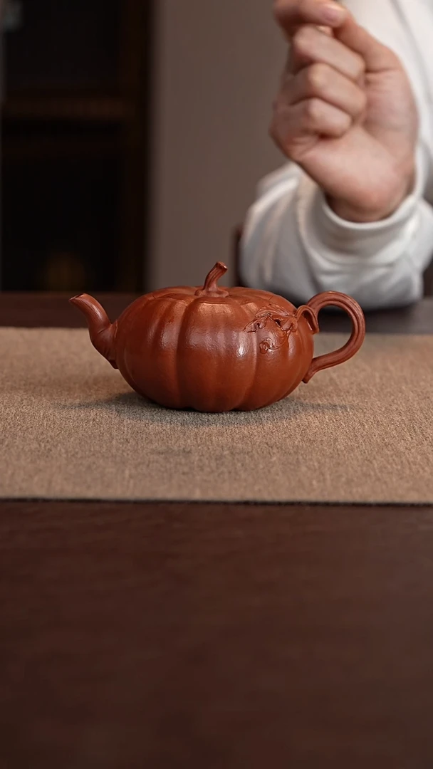 【闪购商品】紫砂茶壶朱泥南瓜壶