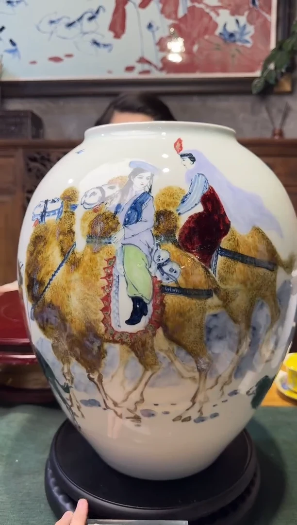 【闪购商品】瓷片方青老师丝绸之路大赏瓶带收藏证书