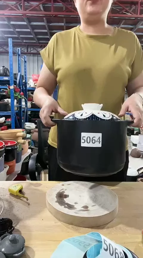 紫砂现代5064瑕疵锅带盖不圆孤品