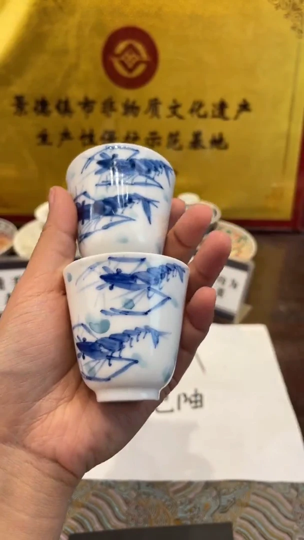 杯子瓷景德镇手工手绘陶瓷