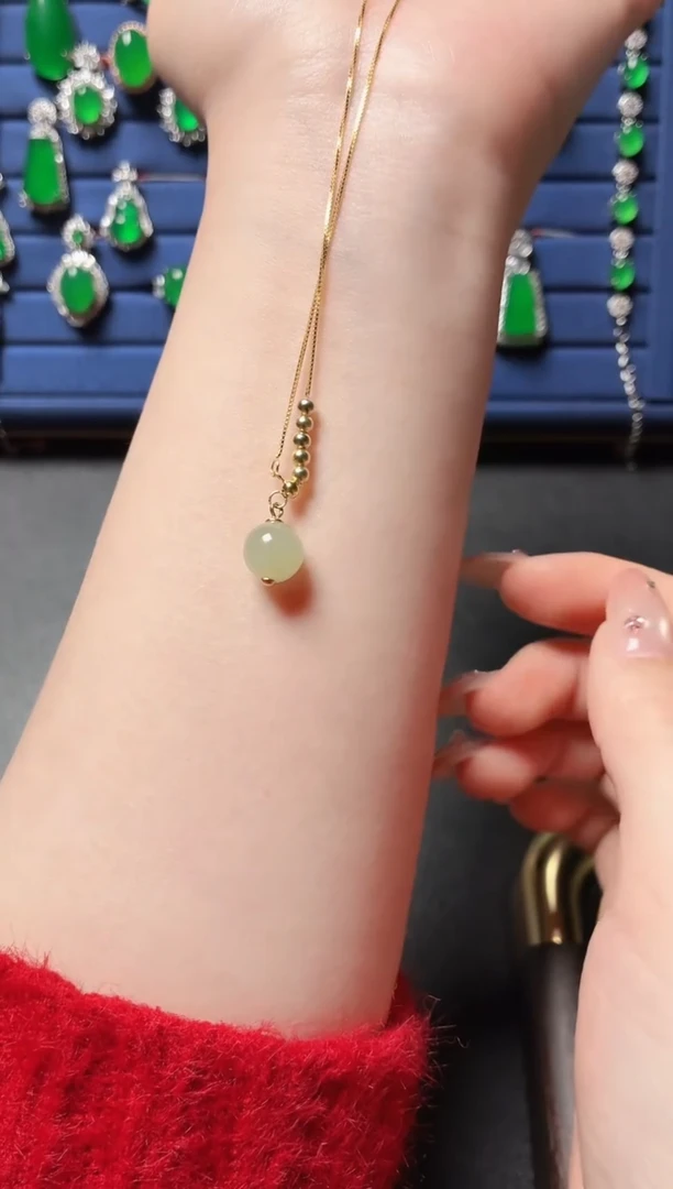 银S925镶嵌和田玉珠宝半成品116