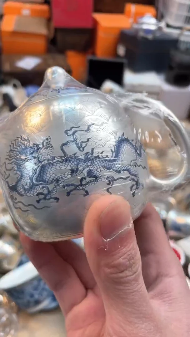 【闪购商品】瓷片@@@@@@@@@@@青花龙纹龙蛋壶