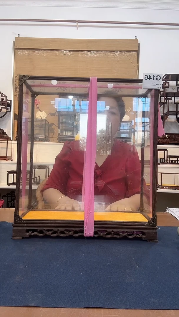 鸡翅木孤品玻璃罩146