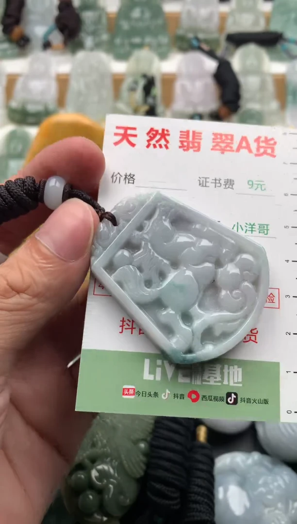 翡翠未镶嵌吊坠(不含链)1