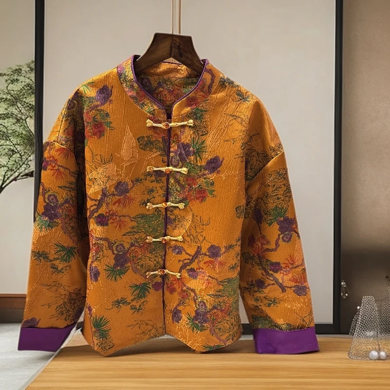 263【金姐专属】新款秋冬加厚网红复古重磅织锦外套