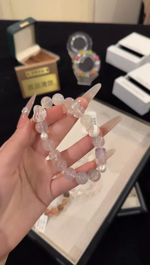 水晶手链合金紫玉晶x80