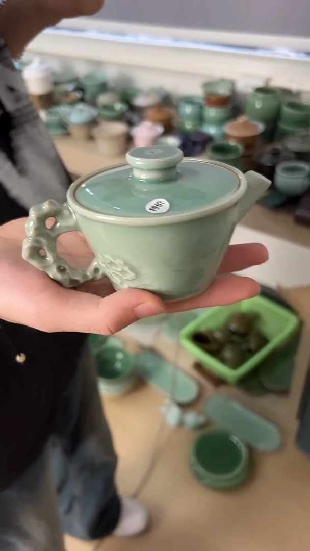 龙泉云间青瓷小米茶器
