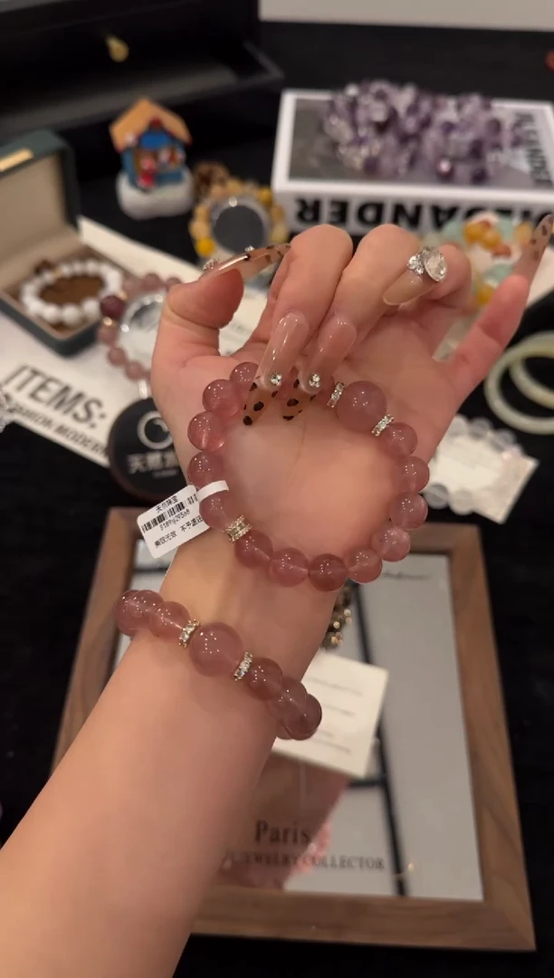 合金手链水晶草莓晶x3598