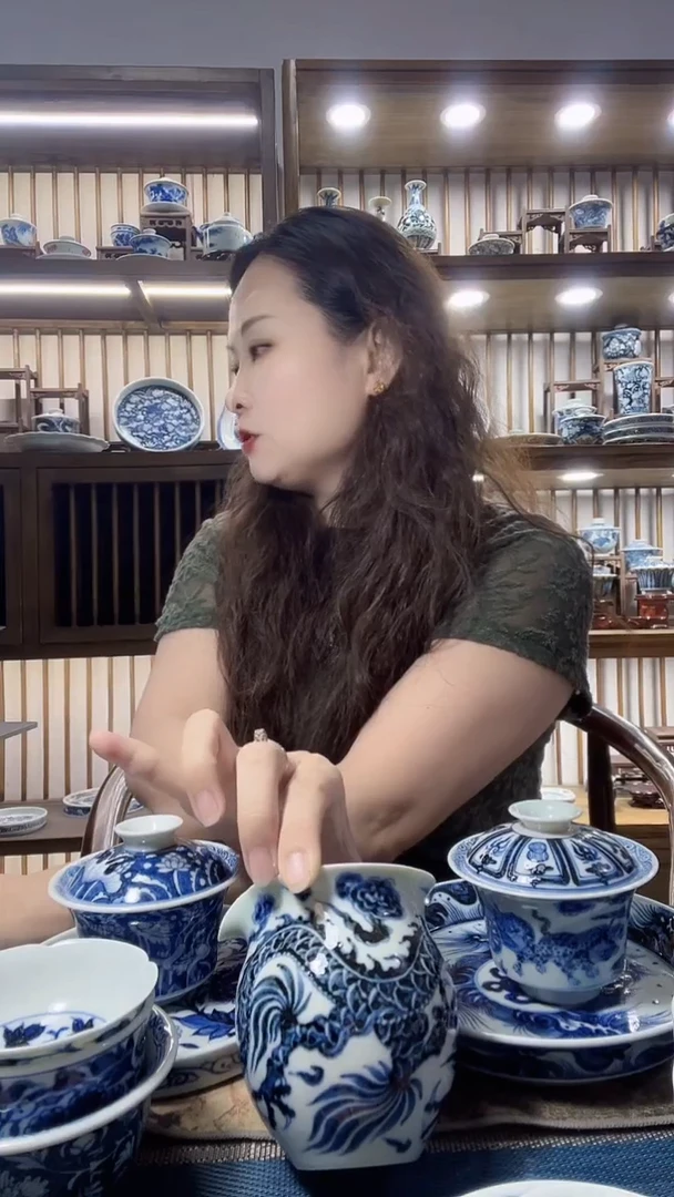清***子直播间龙纹公道杯元青花