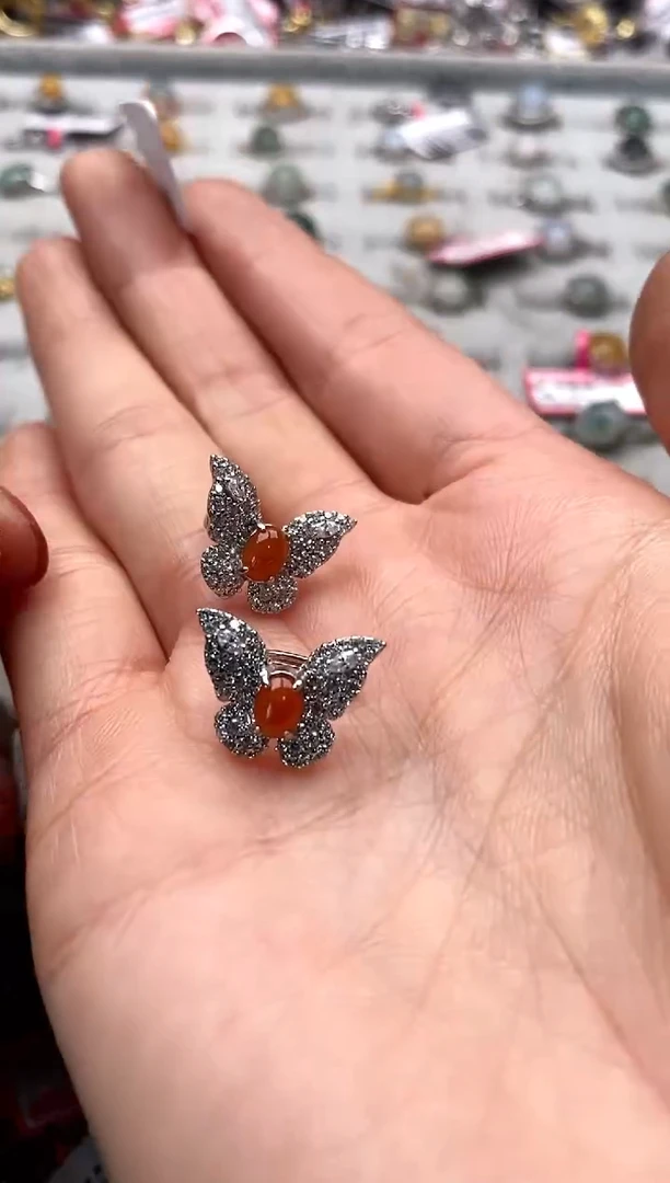 【闪购商品】翡翠戒指银S925镶嵌555555   7