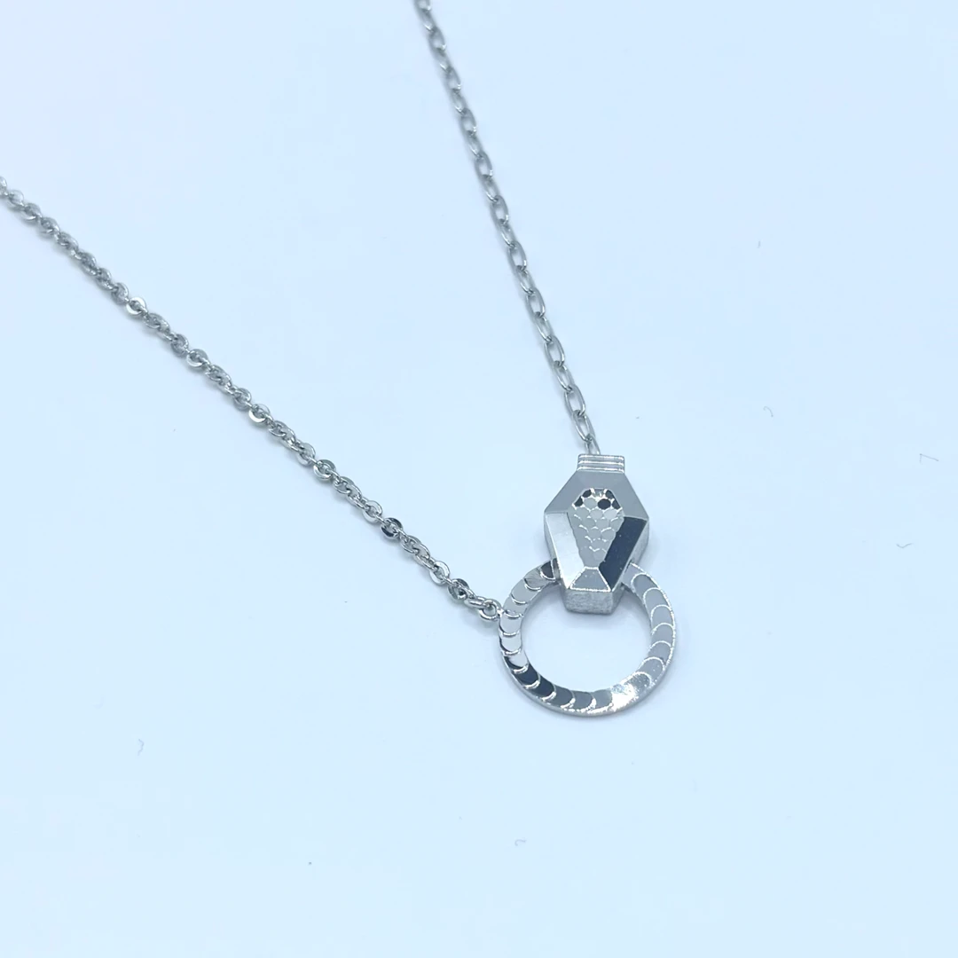 铂金PT950圆环灵蛇套链时尚简约大方