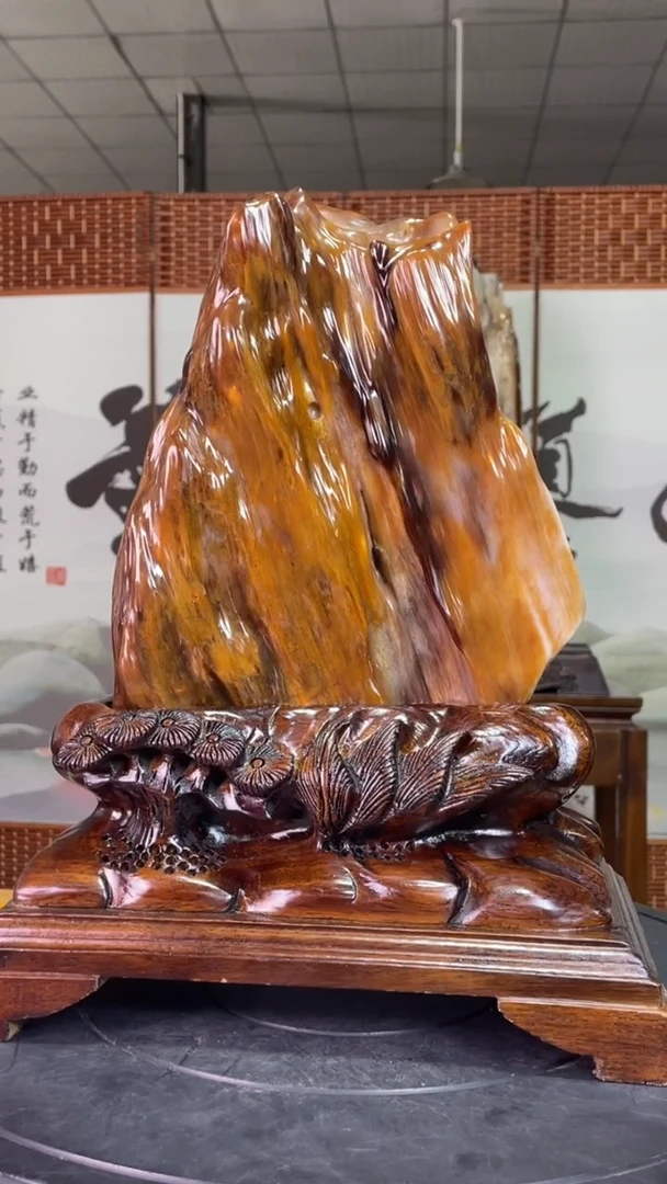 未镶嵌珠宝奇石硅化玉高35