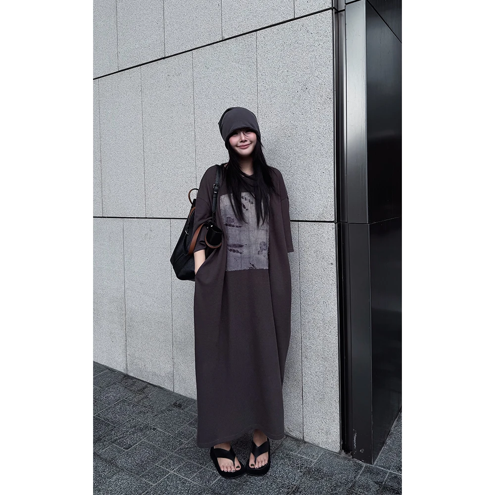 LA CALLA水墨T恤裙YY-MY5647