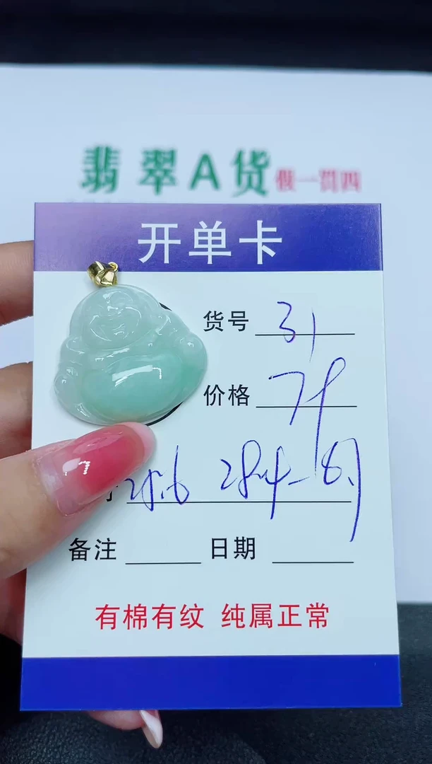 翡翠未镶嵌吊坠(赠链)31