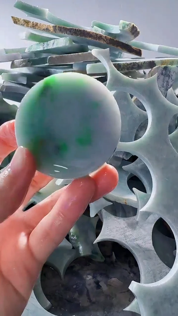 裸石翡翠缅甸翡翠A货文693