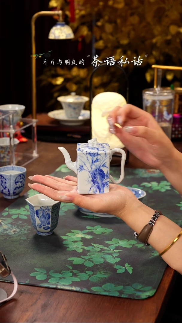 青樵轩   青花   竹子   小壶银