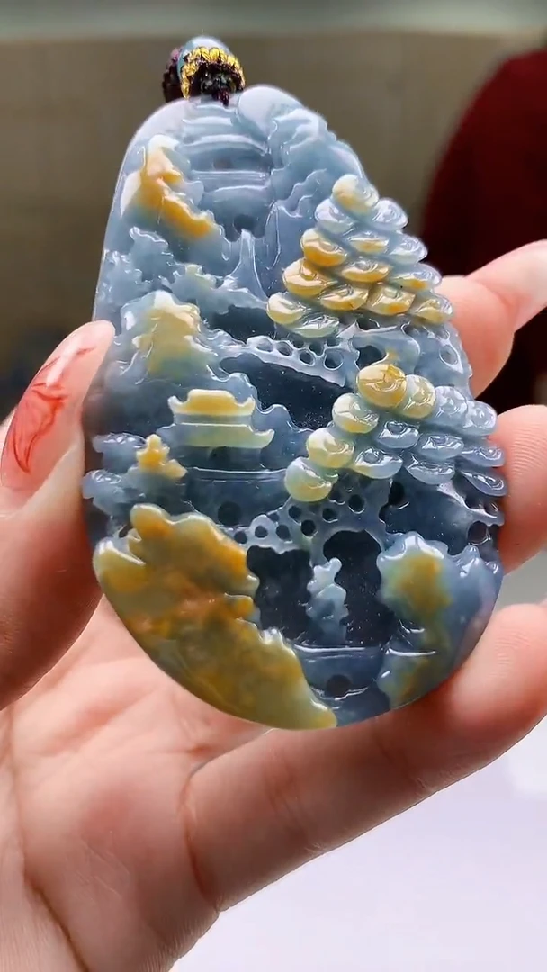 【闪购商品】定制翡翠未镶嵌4902ty-毛货挂件34