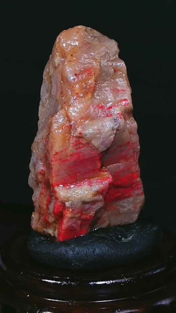 昌化石喜**书昌化鸡血石