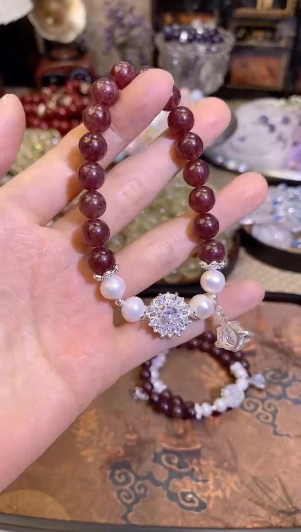 【闪购商品】石英质玉手饰未镶嵌1400手串