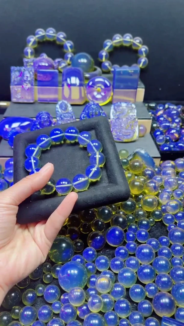 多米尼加净水蓝18m手串