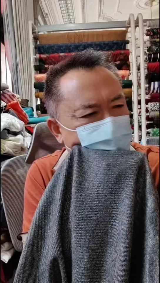灰色斜纹港花布料