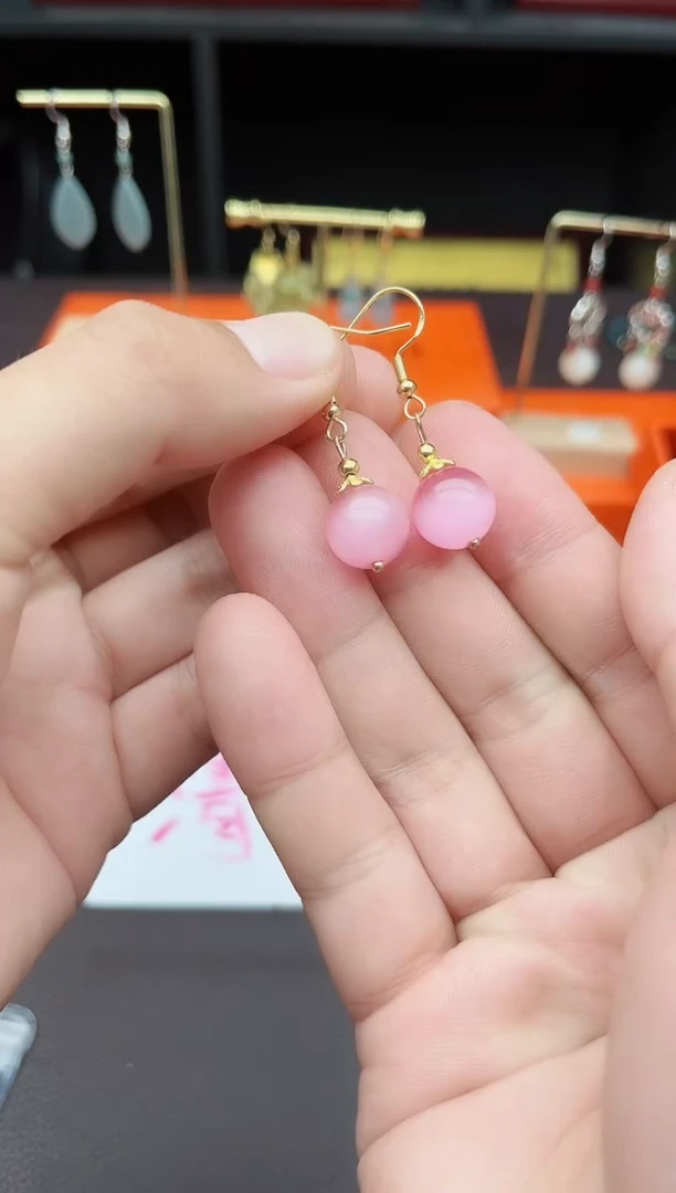 玛瑙/玉髓耳饰银S925镶嵌301000