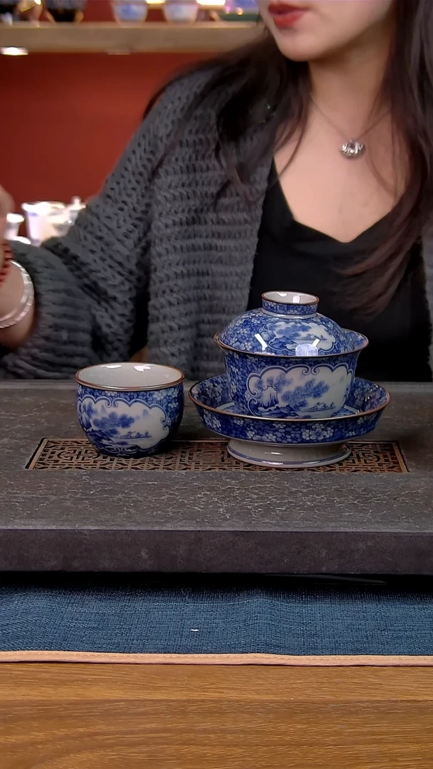 简装家用款2件套 老陶泥开片纹陶瓷茶具