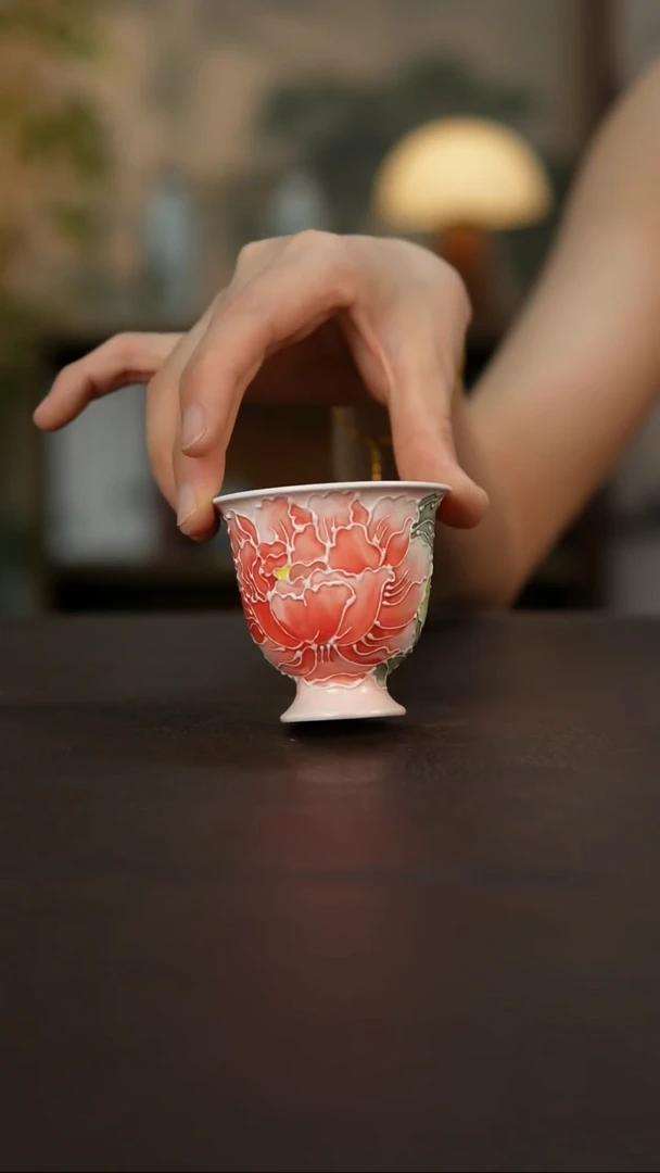 杯景德镇陶瓷杯碗柴烧多人