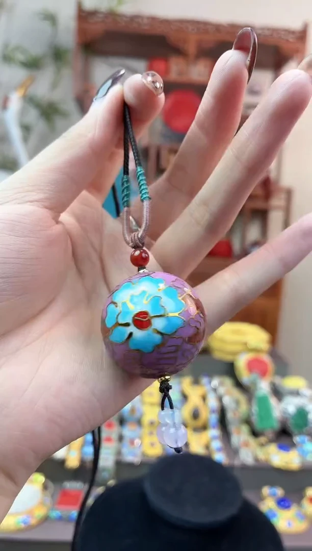 非遗景泰蓝3.0单珠编绳款粉色