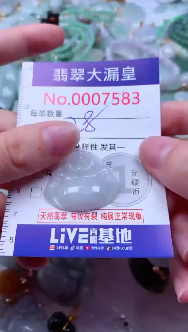 吊坠(不含链)未镶嵌翡翠7583