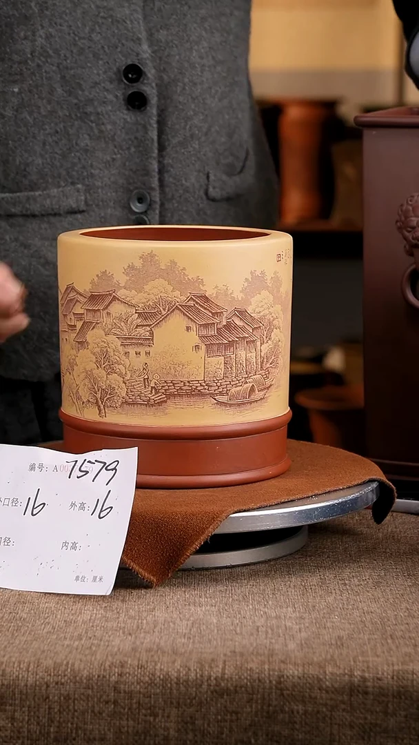 紫砂花盆花卉工艺7579