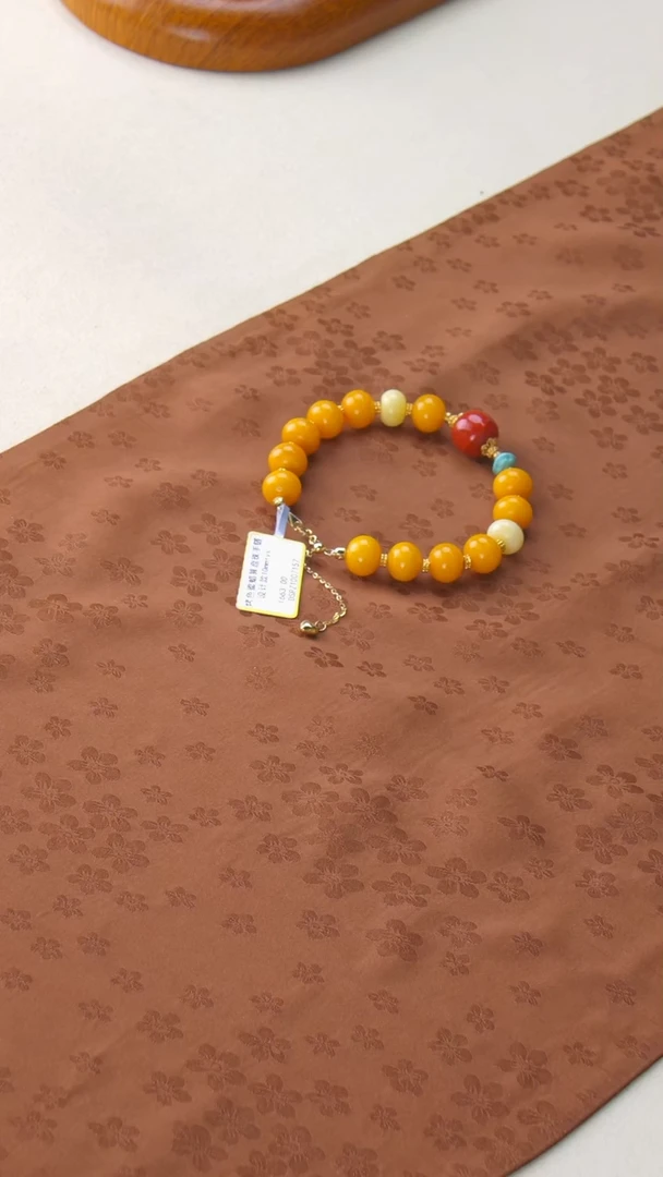 未镶嵌颈饰蜜蜡闪19（烤色手链设计款多样性发其一）