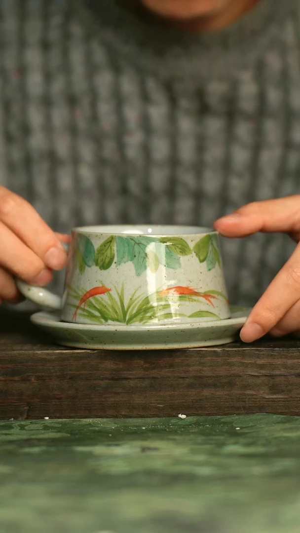 陶瓷青诗集手工手绘瓷器