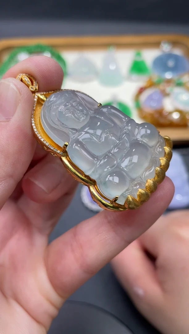 【闪购商品】翡翠颈饰18K金镶嵌35..........