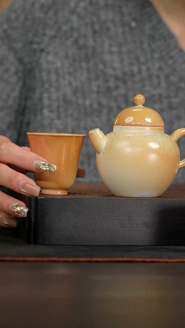 厚山柴烧套组赠银口