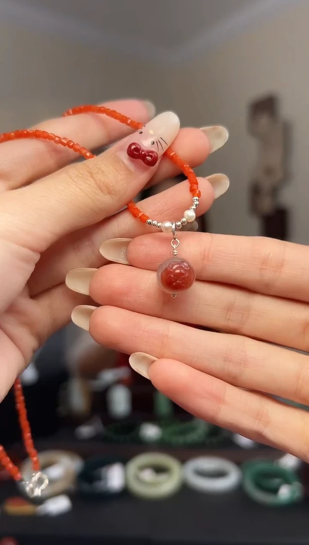 颈饰未镶嵌南红玛瑙10.5mm