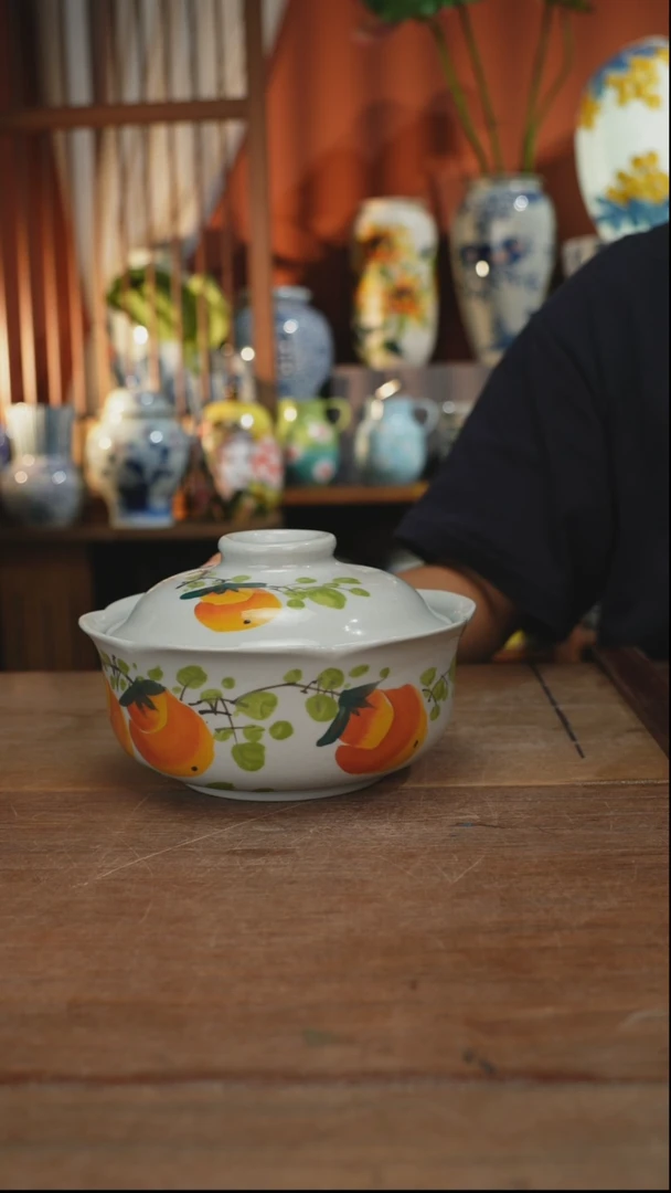 瓷片【简家甄选】景德镇设计师釉下手绘陶瓷餐具