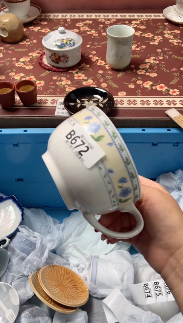 瓷片雨**虹瓷器瓷器B672